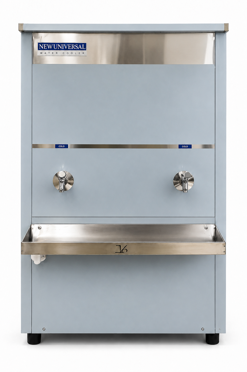 New Universal 150 Litre Stainless Steel Water Cooler – 2 Cold Water Taps